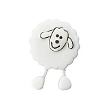 Пуговица "Овечка" на ножке, размер 18мм, пластик, белый, Union Knopf by Prym, U0044747018001201-20