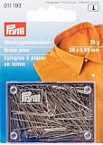 Булавки для подкалывания тонких материалов 26*0,65мм, латунь, серебристый, 15г в упак, Prym, 011193