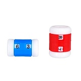 Счетчик рядов для прямых спиц диаметром 2-5мм и 4,5-6,5мм, пластик, красный/синий, KnitPro, 10816