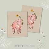 Заплатка "Поросенок" 50*40мм, 100% полиэстер, Acufactum, 35391