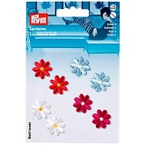 Термоаппликация самоклеющаяся/ приутюживающаяся "Цветы" 20*20мм, разноцветные, 8 шт. 925425