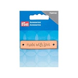 Эмблема "made with love»" 60*13мм для пришивания, Prym, 403797