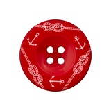 Пуговица "Якорь" с 4 отверстиями, размер 15мм, пластик, Union Knopf by Prym, U0453578015004801-22