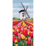 Купить недорого   Набор для вышивания Anchor "Dutch Tulips Landscape" 32*14см, MEZ Венгрия, PCE0806  в интернет магазине Фэмили хобби