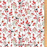 Ткань "Время плодов шиповника", ширина 145см, 100% хлопок, Acufactum Ute Menze, 3523-830