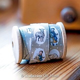 Купить недорого   Тесьма декоративная, тканая "Овцы и дети", ширина 16мм, 100% полиэстер, Acufactum,  в интернет магазине Фэмили хоби