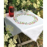 Купить недорого   Набор для вышивания Anchor: скатерть "Summer Flowers Table" 65*65см, MEZ Венгрия, 9240000-09333  в интернет магазине Фэмили хобби