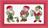 Купить недорого   Набор для вышивания "Любимые гномики" 35*12см, Acufactum Ute Menze, 24097-01-3  в интернет магазине Фэмили хобби
