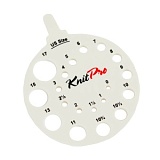 Линейка для определения размера спиц, круглая, пластик, бежевый, KnitPro, 10991