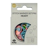Набор маркеров для вязания "amicolle", сердце, размер 22*12мм, Tulip, AC-033e