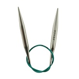 Спицы круговые укороченные "Mindful" 6мм/25см, нержавеющая сталь, серебристый, KnitPro, 36050