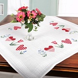 Купить недорого   Набор для вышивания: скатерть 80*80см, Schaefer, 6911/230  в интернет магазине Фэмили хобби