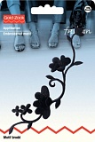 Термоаппликация Гирлянда из цветов, черны цв. 926150