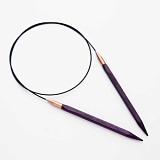 Спицы круговые "Jadore Cubics" 5мм/80см, ламинированная береза, лавандовый, KnitPro, 19077