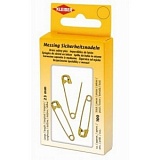 Булавки английские в металлической коробке, длина 23мм, латунь, золотистый, Kleiber, 710-25