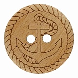 Пуговица, размер 18мм, дерево, Dill, 281174/18-12