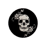 Пуговица "Череп" на ножке, размер 18мм, металл, черный, Union Knopf by Prym, U0453631018008001-20