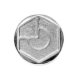 Пуговица, размер 15мм, металл, Dill, 281258/15-12