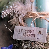 Этикетка тканая "Selbstgemacht" 20*45мм, Acufactum Ute Menze, 35309-этикетка