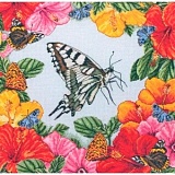 Купить недорого   Набор для вышивания Maia "Spring Butterflies" 30*30см, MEZ Венгрия, 5678000-01225  в интернет магазине Фэмили хобби