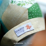 Этикетка тканая "einzigartig" /уникальный/ 20*50мм, 100% полиэстер, Acufactum Ute Menze, 35364