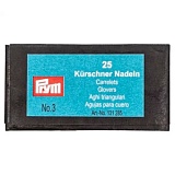 Иглы ручные для кожи с трехсторонним острием, размер 0,9*43мм, сталь, серебристый, 131285, Prym