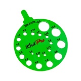 Линейка для определения размера спиц, круглая, пластик, зеленый, KnitPro, 10992