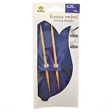 Спицы круговые "Knina Swivel" 4,25мм/100см, бамбук, натуральный, Tulip, KS-1000425