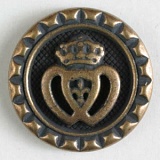 Пуговица, размер 15мм, металл, Dill, 241203/15-12