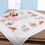 Купить недорого   Набор для вышивания: скатерть 80*80см, Schaefer, 6912/230  в интернет магазине Фэмили хобби