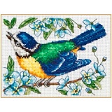 Купить недорого   Набор для вышивания Anchor "Blue Tit" /Синица/ 8*11см, MEZ Венгрия, PCE204  в интернет магазине Фэмили хобби