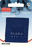 Термоаппликация квадратный джинсовый ярлык синего цв. Джинс Men's 925662