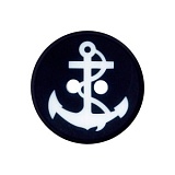 Пуговица "Якорь" с 2 отверстиями, размер 20мм, пластик, Union Knopf by Prym, U0451688020006801-20