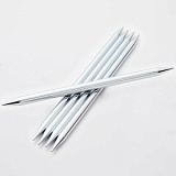 Спицы чулочные "Nova" 3,5мм/10см, латунь с гальваническим покрытием, серебристый, KnitPro, 10131