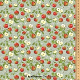 Ткань "Урожай яблок", ширина 145см, 100% хлопок, Acufactum, 3523-810