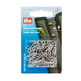 Крючки и петли д/курток, серебро. 261457