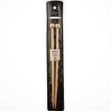 Спицы прямые "Bamboo" 7мм/25см, бамбук, натуральный, 2шт в упаковке, Tulip, KNS100700