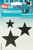 Набор термоаппликаций "Звезды" 25*25мм, 40*40мм, 50*50мм, 100% полиэстер, черный, Prym, 925597